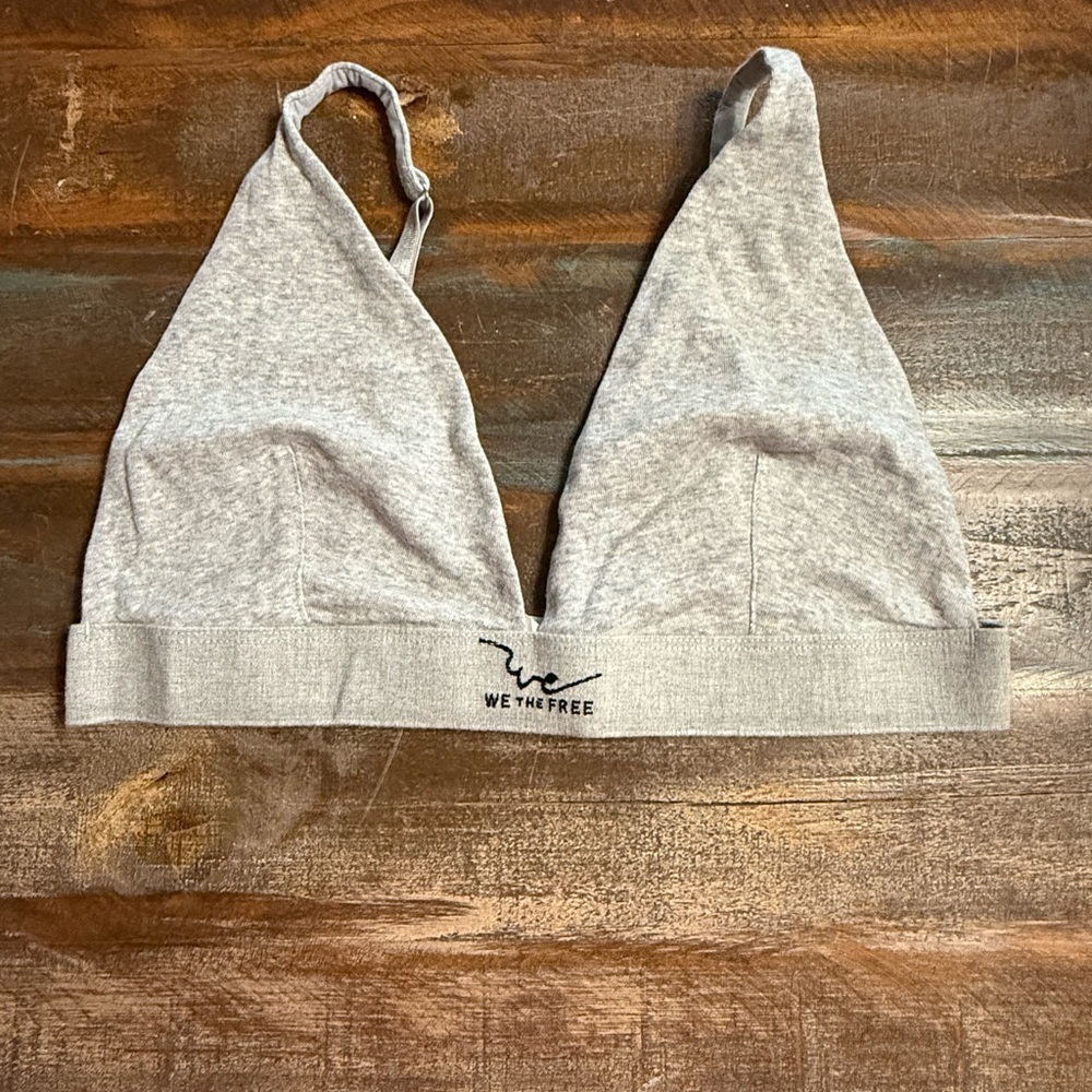Free People Intimately FP We The Free Heather Grey Triangle Bralette Size XS NWT